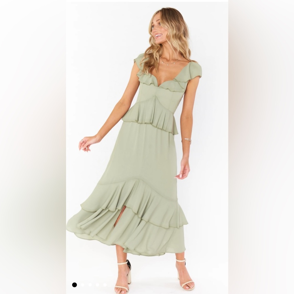 Show Me Your Mumu Green Midi Dress